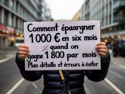 Comment épargner 1 000 € en six mois quand on gagne 1 800 € par mois : plan détaillé et erreurs à éviter