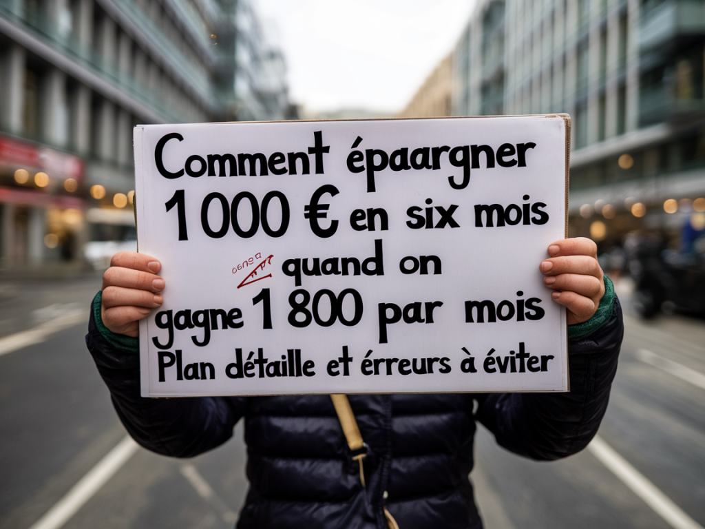 Comment épargner 1 000 € en six mois quand on gagne 1 800 € par mois : plan détaillé et erreurs à éviter