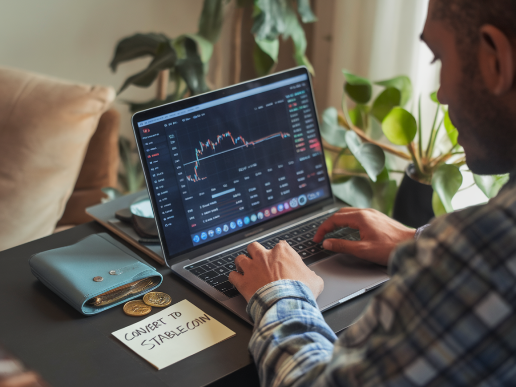Comment convertir  de vos gains crypto en revenu passif stable via un stablecoin sans vendre tout votre portefeuille
